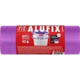 VREČKE ZA SMETI ALUFIX 60L 10/1 VIJOLIČNE Z ELASTIČNIM TRAKOM