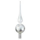 VRH ZA JELKO DECORIS ŠPICA BELA/SREBRNA 31 CM SORTIRANO