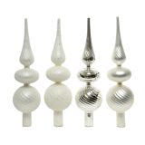 VRH ZA JELKO DECORIS SREBRNA, VIŠINA 31 CM SORT