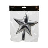 VRH ZA JELKO DECORIS ZVEZDA SREBRNA VIŠINA 21.5 CM