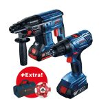 AKUMULATORSKI VRTALNO KLADIVO SDS-PLUS GBH 180 LI + AKUM. VRTALNI VIJAČNIK GSR 180 LI