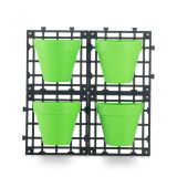 STOJALO ZA ROŽE DELIMANO GROW VRTNA STENA ZELENA S 4 LONČKI 18X11X16CM