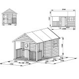 VRTNO IGRALO 4IQ OTROŠKA LESENA VRTNA HIŠICA SZYMON