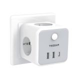VTIČNI RAZDELILEC TESSAN 301-DE-C 3X VTIČNICA, 2X USB-A, 1X USB-C