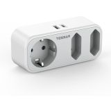 VTIČNI RAZDELILEC TESSAN 324C 1X SCHUKO + 2X EURO VTIČNICI, 1X USB-A, 1X USB-C