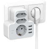 VTIČNI RAZDELILEC TESSAN 327 1X SCHUKO + 2X EURO VTIČNICI, 3X USB-A