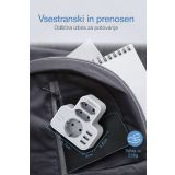 VTIČNI RAZDELILEC TESSAN 327 1X SCHUKO + 2X EURO VTIČNICI, 3X USB-A