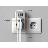 VTIČNI RAZDELILEC TESSAN 328 2X VTIČNICA (SCHUKO + EURO), 3X USB-A, 1X USB-C