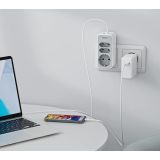 VTIČNI RAZDELILEC TESSAN 330C 1X SCHUKO + 2X EURO VTIČNICI, 1X USB-A, 1X USB-C
