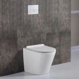 WC ŠKOLJKA, STOJEČA INTER CERAMIC TORNADO BREZ ROBOV Z WC DESKO SC SLIM BALTIK BELA