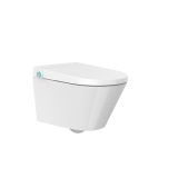 WC ŠKOLJKA, VISEČA INTER CERAMIC BREZ ROBOV Z WC DESKO BELA
