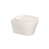 WC ŠKOLJKA, VISEČA INTER CERAMIC Z WC DESKO MEHKO ZAPIRANJE BELA