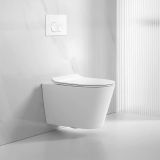 WC ŠKOLJKA, VISEČA INTER CERAMIC Z WC DESKO MEHKO ZAPIRANJE BELA