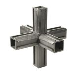 VEZNI ELEMENT ALBERTS XD CEVNI 20X20MM KRIŽNI ČRNI PVC S 4 KRAKI 2XT