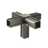VEZNI ELEMENT ALBERTS XD CEVNI 20X20MM KRIŽNI T ČRNI PVC S 4 KRAKI