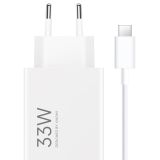 XIAOMI HIŠNI POLNILEC MDY-16- EF USB A 33W S KABLOM TYPE C 3A - BEL (EUBLISTER)
