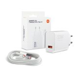 XIAOMI HIŠNI POLNILEC MDY-16- EF USB A 33W S KABLOM TYPE C 3A - BEL (EUBLISTER)