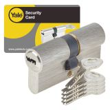 CILINDRIČNI VLOŽEK YALE SERIJA 1000 PLUS FP2, CILINDER 30X30 MM, S 5 KLJUČI IN LASTNIŠKO KARTICO, V SKLADU Z EN 1303:2005.