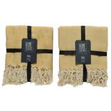 DEKORATIVNA ODEJA DECORIS Z RESICAMI, RUMENA 170X130 CM, SORT