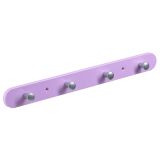 PVC OBEŠALNIK 3 KLJUKE HETTICH DIY, 380X40X30 MM, ROZA