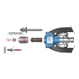 ROČNE KLEŠČE ZA ZAKOVICE UNIOR ZA ZAKOVICE 3.2-6.4 MM IN MATICE M4-M10 ART. 1301