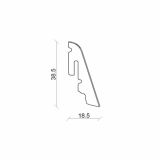 ZAKLJUČNA TALNA LETEV FN HRAST MILLENNIUM 18.5X38.5X2400 MM MDF