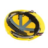 ZAŠČITNA ČELADA RUMENA GRADBENA TIP 200 Z REGULACIJO ZADAJ