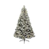 ZASNEŽENA NOVOLETNA JELKA IZ UMETNE MASE, IMITACIJA BORA, VIŠINE 210 CM