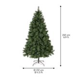 ZELENA NOVOLETNA JELKA ONTARIO PINE IZ UMETNE MASE, VIŠINE 210 CM