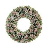 VRATNA DEKORACIJA GLOSSTYLE ZELENI VENEC Z VRVICO PREMERA 49 CM