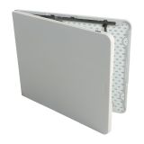 ZLOŽLJIVA MIZA 183X76X74CM, VRHUNSKA DELA HDPE BEL-GRANIT, SIVO JEKLENO OKVIRJE