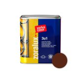 ANTIKOROZIVNI PREMAZ ZORKA DEKOR ZORALUX 3V1 EMAJL LAK DIREKT RJAVA 0.75 L 8017