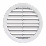 ZRAČNIK BREZ REGULACIJE VAFRA PVC FASADNI FI 120 BELI OKROGLI VGRADNI