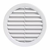 ZRAČNIK BREZ REGULACIJE VAFRA PVC FASADNI FI 80 BELI OKROGLI VGRADNI