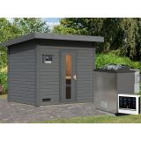 ZUNANJA SAVNA KARIBU 38 MM HYTTI 3+11KW BIO+ KOMBINIRANI GRELEC