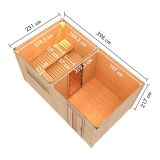 ZUNANJA SAVNA KARIBU 38 MM HYTTI 6+11KW BIO-KOMBINIRANA PEČ