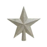 VRH ZA NOVOLETNO JELKO - ZVEZDA, BARVE ŠAMPANJCA, 19X19 CM