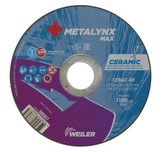 REZALNA PLOŠČA ZA RF METALYNX 115X1.6X22.23 MM KERAMIKA CER46T-BF