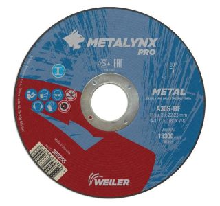 REZALNA PLOŠČA ZA JEKLO METALYNX 115X3X22.23 MM A30S-BF