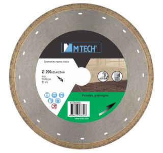 DIAMANTNA REZALNA PLOŠČA MTECH 200X25.4X7 MM GRANITOGRES, PORCELAN