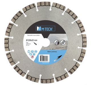 DIAMANTNA REZALNA PLOŠČA MTECH 230X22X10 MM ARMIRAN BETON, GRANIT