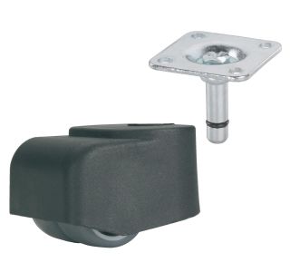 POHIŠTVENO KOLO DÖRNER + HELMER 25MM PLOŠČA 38X38MM DVOJNO, MEHKA TLA