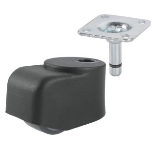 POHIŠTVENO KOLO DÖRNER + HELMER 25MM PLOŠČA 38X38MM MEHKA TLA