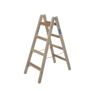PROSTOSTOJEČA LESTEV KRAUSE STABILO 2X4 STOPNIC LESENA 1.15M