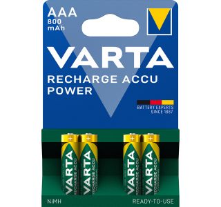 POLNILNI BATER.VLOŽEK VARTA ACCU AAA 800 MAH R2U BL/4