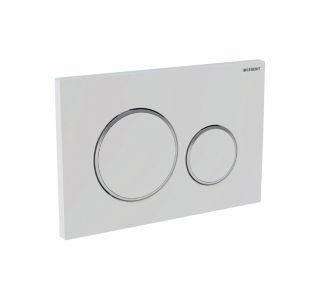 TIPKA, AKTIVIRNA GEBERIT SIGMA 20 BELA-SIJAJ KROM-BELA