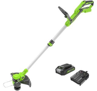 AKUML. KOSILNICA Z NITKO GREENWORKS 24V Z 2AH BATERIJO+POLNIK (S KOLEŠČKOM)