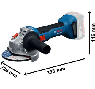 AKUMULAT. KOTNI BRUSILNIK BOSCH PROFESSIONAL GWS 18V-8 BREZ BATERIJE