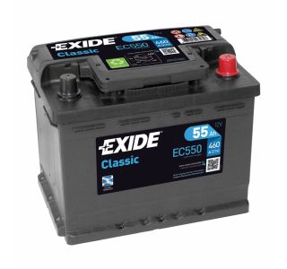 AKUMULATOR ZA AVTO EXIDE CLASSIC EC550 AH55 D+ 460A 242X175X190