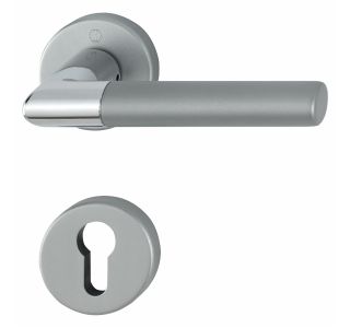 ALU KLJUKA ZA VRATA LECCE Z ROZETO CILINDER F49-F9-2